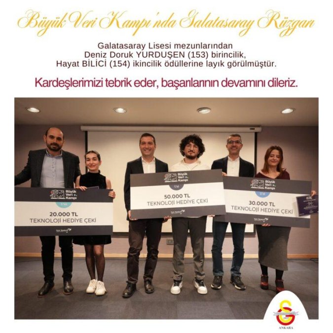 Birincilik ve İkincilik Ödülleri Galatasaraylıların!